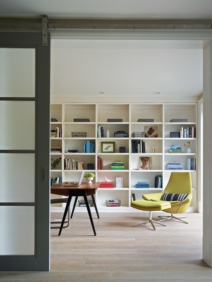 Contemporary Home Office by Art of Construction Inc