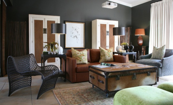 Eclectic Family Room by andre kleynhans interiors