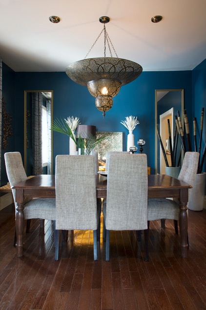 Eclectic Dining Room by Margot Hartford Photography