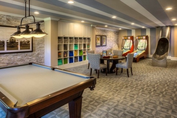 Contemporary Basement by Ashton Woods