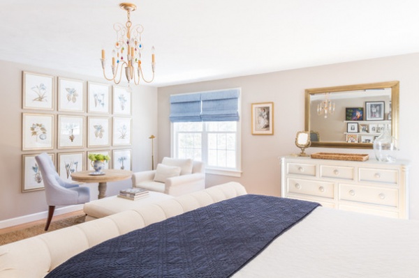 Transitional Bedroom by kelly mcguill home