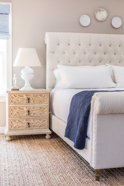 Transitional Bedroom by kelly mcguill home