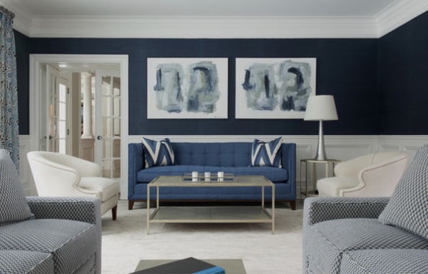 Transitional Living Room by Alice Burnham, Inc.