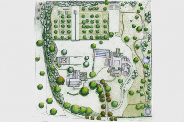 Traditional Site And Landscape Plan by Devore Associates