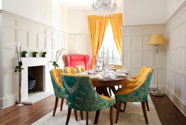 Transitional Dining Room by Interior Desires UK