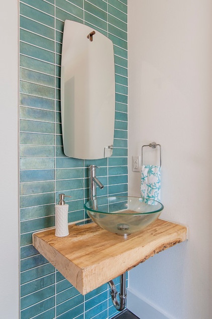 Contemporary Powder Room by Maestri, LLC.