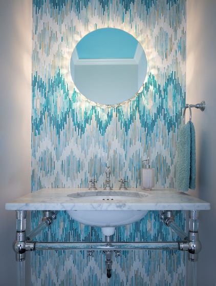 Contemporary Powder Room by Beckwith Interiors