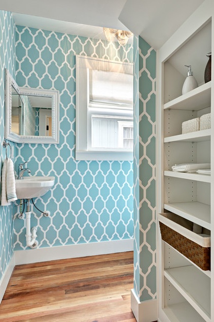 Transitional Bathroom by Avenue B Development