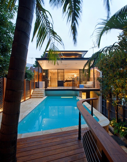 Contemporary Pool by TO THE MIL excellence in construction