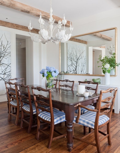 Beach Style Dining Room by Wettling Architects