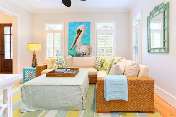 Beach Style Family Room by Matthew Bolt Graphic Design