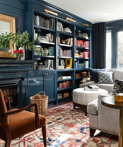 Traditional Family Room by Meredith Heron Design