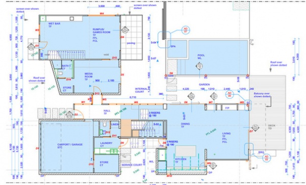 Beach Style Floor Plan by Davis Architects