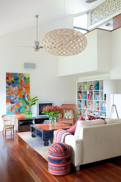 Contemporary Family Room by Sally Carson Interiors