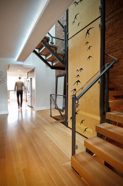 Modern Staircase by Roundabout Studio Inc.