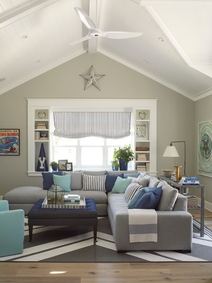 Beach Style Family Room by Flagg Coastal Homes