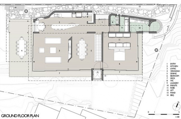 Contemporary Floor Plan by Richard Cole Architecture