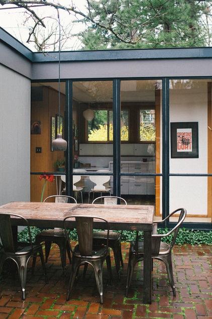 Midcentury Patio by A Darling Felicity Photography