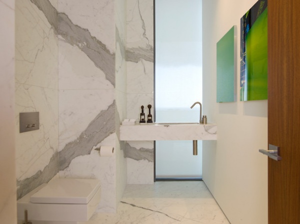 Contemporary Powder Room by DMARC studio