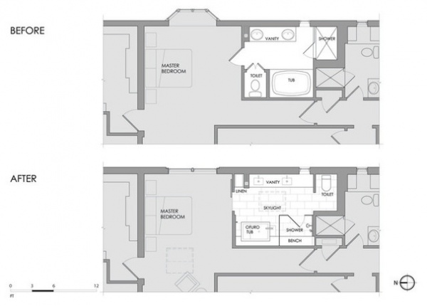 Room of the Day: New Layout, More Light Let Master Bathroom Breathe