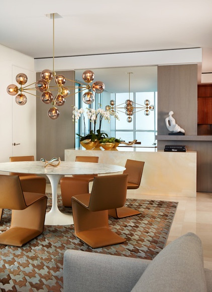 Contemporary Dining Room by Allen Saunders, Inc.