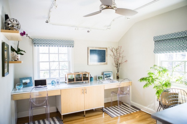 Transitional Home Office by Atelier 616 Interiors