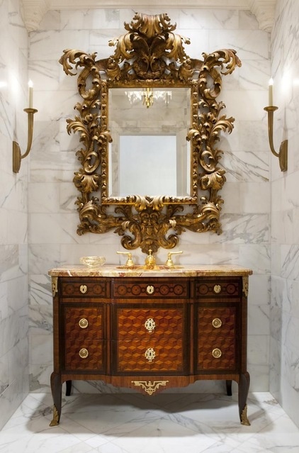 Traditional Powder Room by Isler Homes