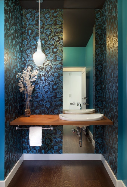 Contemporary Powder Room by Jeff King & Company