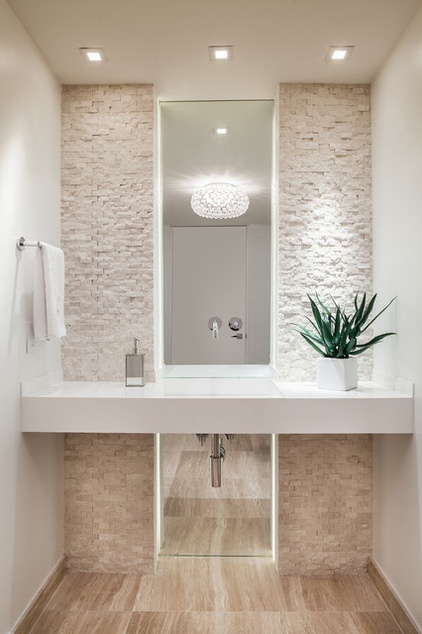 Contemporary Powder Room by 2id Interiors