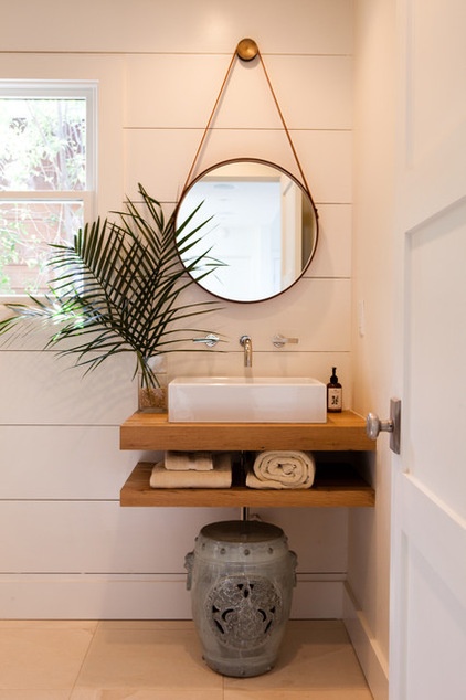 Transitional Bathroom by Kathleen DiPaolo Designs