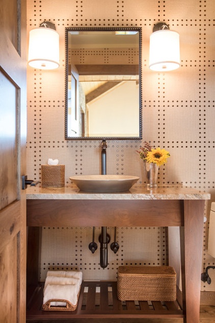 Rustic Powder Room by AXIS Productions