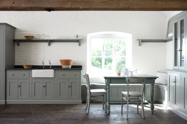 Farmhouse Dining Room by deVOL Kitchens