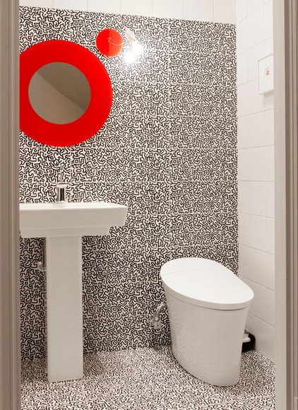 Contemporary Powder Room by Rikki Snyder