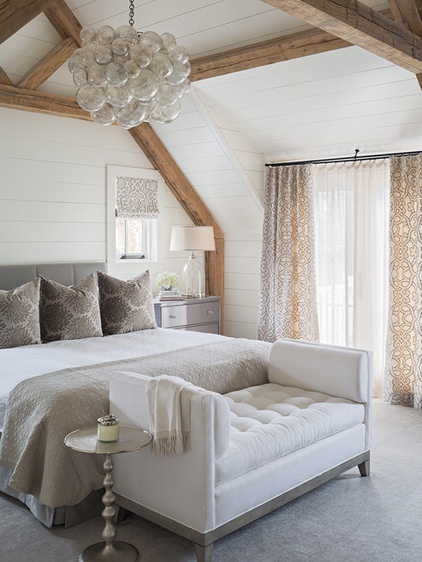 Transitional Bedroom by Sophie Metz Design