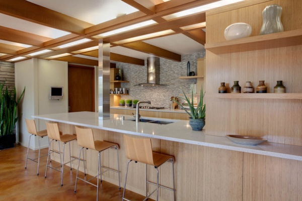 Midcentury Kitchen by Genesis Architecture, LLC.