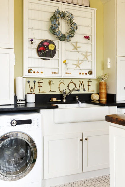 Eclectic Laundry Room by Nan Mac Mark