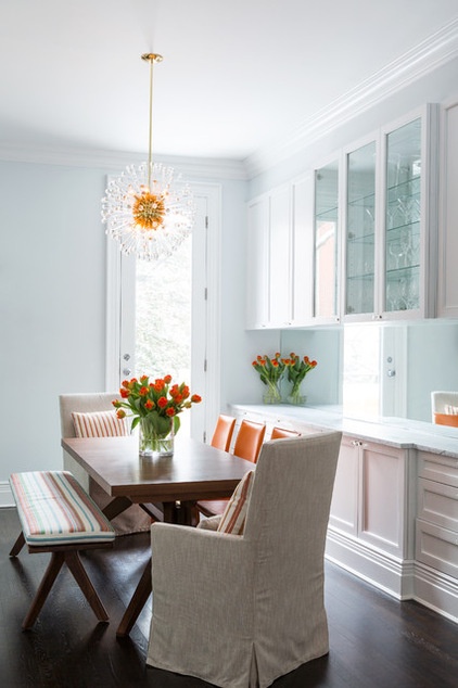 Transitional Dining Room by Chango & Co.