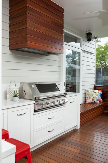 Transitional Patio by Astoria Designs