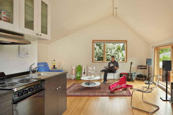 Transitional Garage And Shed by SHKS Architects