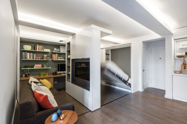 Houzz Tour: Watch a Sliding Wall Turn a Living Space Into 5 Rooms