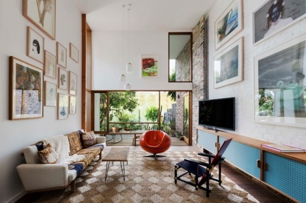 Eclectic Living Room by David Boyle Architect