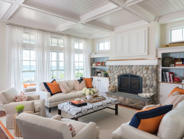 Beach Style Living Room by Kate Jackson Design