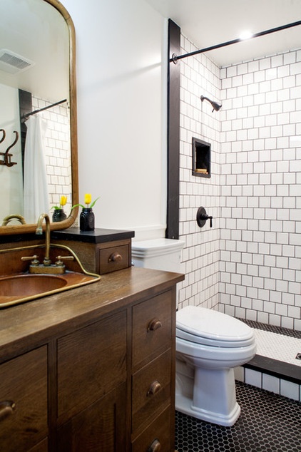 Farmhouse Bathroom by JWT Associates