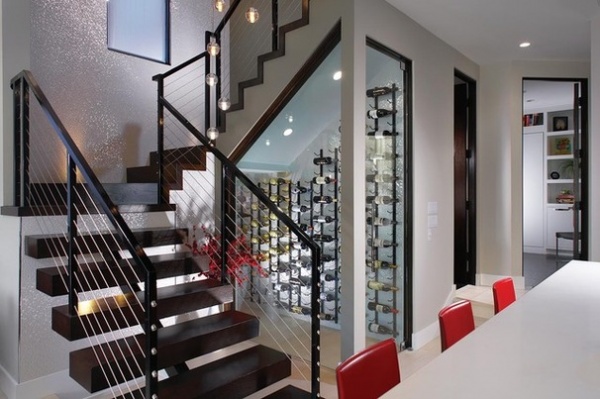 Contemporary Wine Cellar by Brandon Architects, Inc.