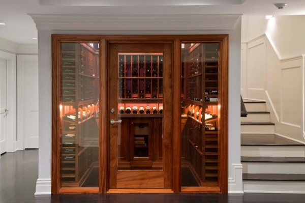 Traditional Wine Cellar by Steven Mueller Architects, LLC