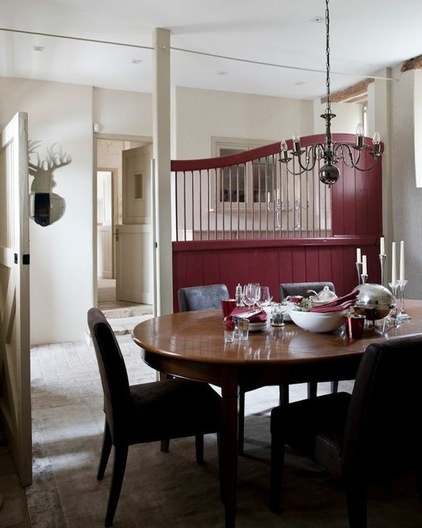 Farmhouse Dining Room by absolute abode design