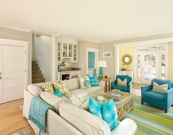 Beach Style Family Room by Renaissance South Construction Co.