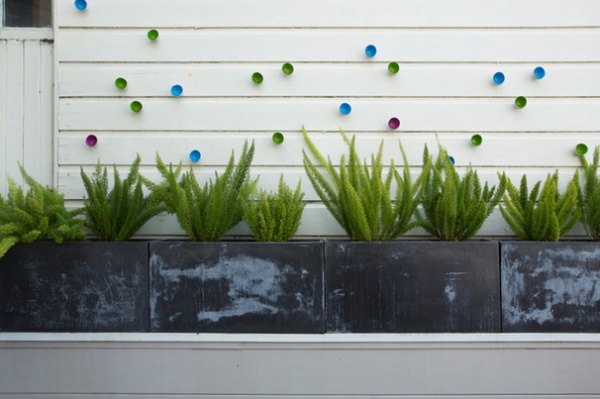 Eclectic Patio by Margot Hartford Photography