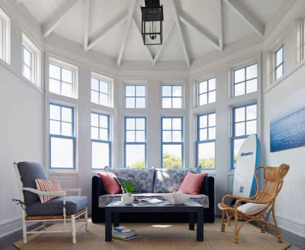 Beach Style Sunroom by Andrew Howard Interior Design