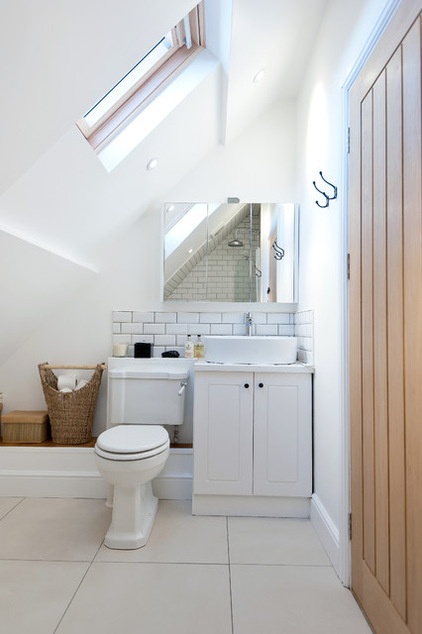 Farmhouse Bathroom by Barnes Design